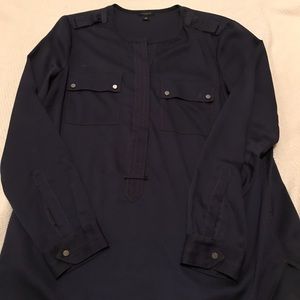 Navy Ann Taylor Blouse (Size 10)